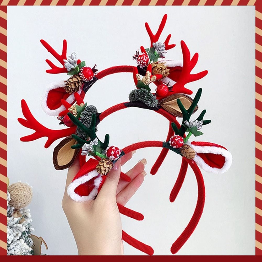 Bonito decoração de natal band - Reindeer Antlers Headband avaliação e preço