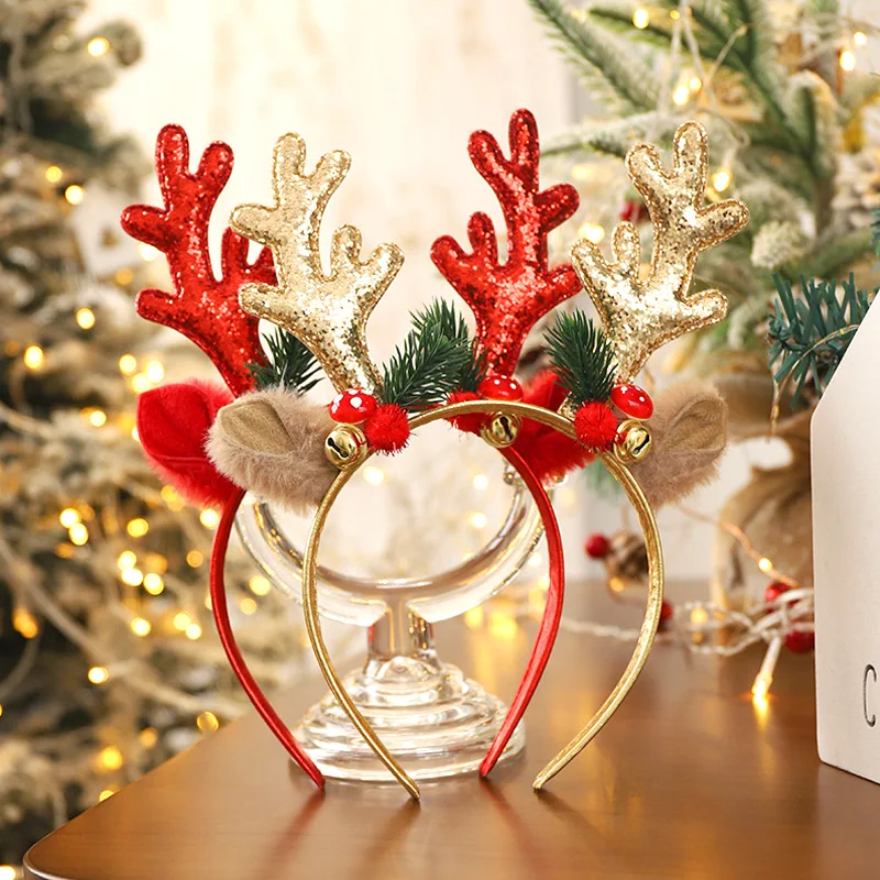 Faixas de Cabelo com Chifres d - Reindeer Antlers Headband avaliação e preço