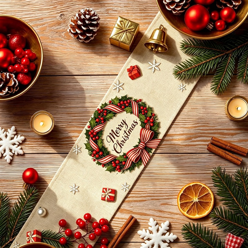 Kit com 5 Peças: Caminho de Me - Christmas Table Runner avaliação e preço