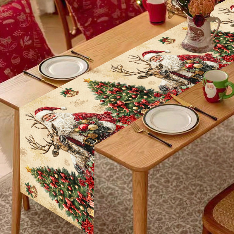 Vintage natal corredor de mesa - Christmas Table Runner avaliação e preço