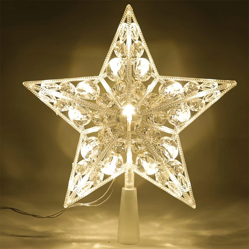 15cm decoração de natal brilha - Star Tree Topper avaliação e preço